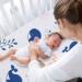 Buy Aolso Baby Mattress Clamping Sheet - 2 Pack Bassinet Cover 84x41cm | Fitted Polyester Stroller Bed Sheet in White/Blue - International Shipping Available - Buy Online on SooperMarket.com