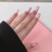 U-K Fake Nail Pink Heart False Nail Acrylic Full Cover Fingernails Press on Nails Set Artificial Long False Nail for Women Girls 24 PCS Practical & Professional - Buy Online on SooperMarket.com