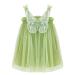 PythJooh Baby Girl Tulle Dress Toddler Girl Sleeveless Butterfly Wings Tutu Princess Dress Daisy Stars Sundresses for 0-4Years 12-18 Months Butterfly Wings Green