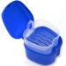 Buy 2x Dark Blue Prostheses Suitcase & Bath Box Storage for False Teeth | Travel-Friendly Prosthesis Solutions - Buy Online on SooperMarket.com