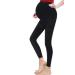 Crazy Chick Ladies Maternity Over Bump Stretchy Adjustable Full Ankle Length Leggings 16 Black