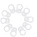 10pcs pacifier chains pacifier clip pacifier band cotton band holder clip adapter ring for baby newborn baby shower gift (#3) transparent