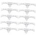Baluue 10pcs Set Eyebrow Stencil Microblading Eyebrow Ruler Brow Ruler Sticker Eyebrow Template White - Buy Online on SooperMarket.com