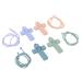 4 PCS Baby Teething Ring - Odorless Silicone Teething Relief Chew Toy for Toddlers with Neck Strap - Colorful and Safe - Buy Online on SooperMarket.com