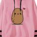 IFOTIME Cute Potato Heart Print Hoodie | Pink Sport Sweatshirt | Long Sleeve Pullover for Women - Buy Online on SooperMarket.com