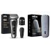 Braun Series 9 PRO+ Electric Shaver 5 Pro Shave Elements & Precision Long Hair Trimmer & Powercase compatible with Series 8 and 9 Electric Shavers charges for up to 6 weeks Shaver + ELECTRIC_SHAVER 9484pc