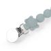 Silicone Pacifier Clip with Koala Bead - Grey | One Piece Soother Binky Teething Ring Holder - Buy Online on SooperMarket.com