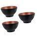 Zerodeko 3pcs Anti-Earth Clay Ramen Bowl De Ceramic Snack Bowls Household Rice Bowl Japanese Bowl Miso Soup Bowls Ceramic Soup Bowl Snack Dish Food Container Commercial Round Bowl 12X12X6.3CMx3pcs Blackx3pcs
