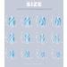 Sethexy Glitter Almond False Nails - 24 Pcs Swirl Press-On Nails for Women & Girls | Blue Hawaii Acrylic Stick-On Nails - Buy Online on SooperMarket.com