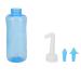DOUQIFEI Neti Pot Sinus Rinsing Nasal Wash Bottle with 2pcs Nozzles 500ml Bottle Nasal Wash Cleaner for Adults Kids Blue