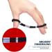 Adjustable Archery Finger Sling Soft Elastic Cloth for Recurve Bow Hunting - M Black - Buy Online on SooperMarket.com