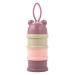 Bezavea Baby Milk Powder Dispenser Portable 3 Layers Formula Milk Storage Container Baby Powder Storage Container 120ml Baby Feeding Travel Storage Baby Feeding Travel Storage Container (Pink)
