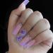 Magrace Short Press on Nails with Designs French Tip Fake nails 24 Pcs Square Stick on Nails for Women (A-5) A-3