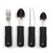 Healthman Adaptive Tableware 4-pieces Dinnerware with Non-Slip Handle Suitable for People with Inconvenient Hands and The Elderly Weightless Adaptive Eating Flatware