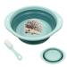 YOGURTCK Hedgehog Bathtub with Bathing Cleaning Brush Tool, Foldable Bath Supplies for Hedgehog Hamster Guinea Pig and Other Small Animals