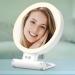 Ruuizksa 10X Magnifying Makeup Mirror with Lights and Magnification 3 Colors Desktop LED Mirror and Vanity Mirror for Travel - Buy Online on SooperMarket.com