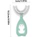 U-Shaped Toothbrush for Kids - Silicone Baby Toothbrush for Effective Mouth Cleaning | Eco-Friendly Green Design - Buy Online on SooperMarket.com