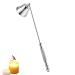 TFsylisa Candle extinguisher made of stainless steel candle accessories wick brines with a long handle bell -shaped candle snuffer candle tool for deleting wick flame silver