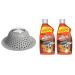 OXO Good Grips Silicone Shower & Tub Drain Protector & Mr Muscle Drain Unblocker Sink & Drain Cleaner Heavy Duty Drain Gel 2 x 500 ml