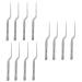 FOMIYES 12 Pcs Stainless Steel Tweezers Cleaning Tools Ceramic Tweezers Plant Tweezers Cloud Clamp Cerumen Tools Earwax Cleaning Tools Cleaning Tools for Ear Silver Detergent Ear 16X1.5X1.3CMx3pcs