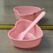 2 Sets Plastic Heart Shaped Facial Mask Mixing Bowl & Spatula - DIY Skin Care Kit for Women - Beauty Salon Essential - Pink & Green - Buy Online on SooperMarket.com
