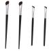 Housoutil 4 Pcs Contour Brush Angled Makeup Brush Small Concealer Brush Sickle Ultra Thin Eyebrow Brush