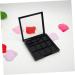 PLAFOPE 4 Pcs 12 Empty Eye Shadow Pallet Acrylic Makeup Cosmetic Pallet Empty Makeup with Mirror Black - Buy Online on SooperMarket.com