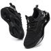 wanhee Men's Sneakers Athletic Sport Running Shoes 11 Black