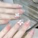 Cute Pink Sweet Princess Removable Handmade Wear Nail Art Vitality Girl Short Fake Nails Blush Bow Nail Patch (Color : XS) - Buy Online on SooperMarket.com