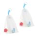 Healeved 8 Pcs Foaming Net Foam Soap Body Exfoliator Soap Sack Saver Pouch Net Bag for Soap Pe White