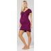Happy Mama Women's Maternity Nursing Nightdress Shirt Gown 981p Plum & Black - Buy Online on SooperMarket.com