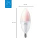WiZ Connected Color 60W Candle B11 Smart WiFi Light Bulb  16 Million Colors  Compatible with Alexa and Google Home Assistant  No Hub Required  1 Bulb Candle Color 1 Count (Pack of 1) - Buy Online on SooperMarket.com