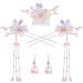 OSALADI 1 Set Hairpin Earring Set Flower Tassel Hairpins Dangle Earrings Flower Pearl Side Comb Dangle Rhinestone Earrings Floral Headpiece Flower Tassel Hair Fork Sweet China Miss Alloy - Buy Online on SooperMarket.com