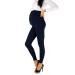 FUTURO FASHION Womens Maternity Leggings Full Ankle Length Cotton Leggings Comfortable Maternity Leggings for Ladies Soft Pregnancy Pants Belly Support Size 8-22 16 Navy