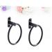 OSALADI 2pcs Ring Punch Hanging Holder Home Rack Aluminum Round Bathroom Space for Black Towel - Buy Online on SooperMarket.com