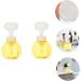 Fomiyes 4-Piece Flower Bubble Bottle Set | Mini Plastic Containers & Foam Soap Dispenser | Transparent 9.7x9.7x16.3cm - Ideal for Home & Travel - Buy Online on SooperMarket.com