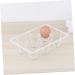 Mikikit 2pcs Refrigerator Egg Holder Egg Tray for Refrigerator Ornament Container Metal Iron Egg Stackable Whitex2pcs 12*8CMx2pcs - Buy Online on SooperMarket.com