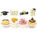 24Pcs Graduation Cupcake Toppers Graduation Cupcake Picks for Cupcake Food Decorations - Class of 2024 Graduation Cupcake Toppers Supplies (Gold) - Buy Online on SooperMarket.com