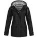 Ronony rain jacket with hood waterproof rain parking raincoat outdoor jackets sports jackets windbreaker jackets light warm functional jacket transition jacket softshell jacket weather protection jacket xxl 1#black