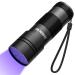 Beike UV Flashlight Black Light, Powerful Small Blacklight Flashlight UV Light, 12 LED Mini Black Light Flashlight, Pet Urine Detector Light for Pet Urine Detection (Dog Cat), Scorpion, Resin Curing 12 LED UV Flashlight