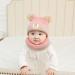 Clysburtuony Newborn Handmade Knitted Crochet Cap - Pink&Gray - 0-3 Months - Buy Online on SooperMarket.com