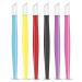 CATTOMBEEG Rubber Cuticle Pusher - Pack of 6 - Plastic Handle Tipped Nail Art and Cleaner Tools for Men and Women - Six Colors Mix