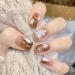 Brishow Christmas Glitter Snow Press-On False Nails - 24pcs Short Ballerina Acrylic Fake Nails for Women and Girls - Buy Online on SooperMarket.com