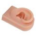 Human Ear Model Comfortable Right Ear Reusable Flexible Easy to Use Fake Ear Model Multi Purpose for Acupuncture Practical Training for Headphones Display(Dark Skin Color)