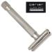 Parker Variant Adjustable Double Edge Safety Razor with 5 Premium Blades - Customize Your Shave with Dial Adjustment (Satin Chrome) - Buy Online on SooperMarket.com