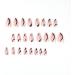 24 Pcs Glitter Wavy Stiletto False Nails Short Maroon French Press on Nails - With Nail Glue & Almond Stick on Nails - Women's Fake Nails for Nail Art - Buy Online on SooperMarket.com