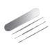 Ear Spoon 3pcs T Tool Earmuffs Ear Cleaners Ear Cleaning Kit Ear Spoon Wax Remover Ear Wax Cleaner Ear Scoop Stainless Steel Silver 4 Piece Set Stainless Steel Ear Spoon