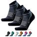Thirty48 Performance Compression Low Cut Running Socks for Men and Women | More Compression Where Needed 3 Pair Black/Gray Large