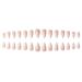 Mouyou Press On Nails - Short Almond Nude Gradient White Acrylic Full Cover Nail Set for Women & Girls - includes Nail Glue - Buy Online on SooperMarket.com