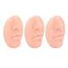 Soft Silicone Nose Model 3 Flexible Silicone Nose Models with Mouth for Adult Salon (Light Skin Color)